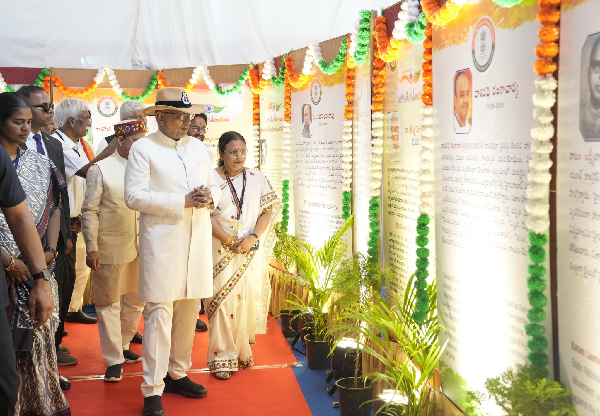 Vice-President Shri C. P. Radhakrishnan visited the exhibition set up by the Central Bureau of Communication, Ministry of Information & Broadcasting, at Parade Ground, Secunderabad during the 79th Hyderabad Liberation Day Celebrations on 17.09.2026