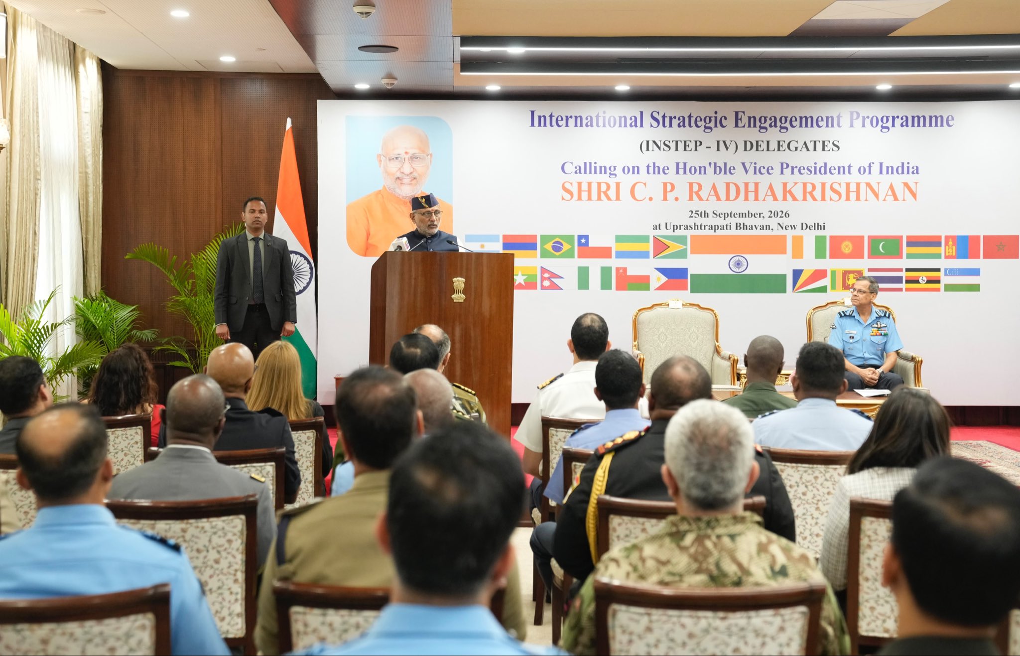 Vice President Shri C. P. Radhakrishnan addressed the 4th edition of the International Strategic Engagement Programme (IN-STEP) at Uprashtrapati Bhawan on 25.09.2026
