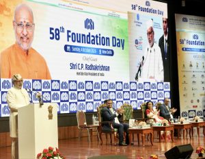 Vice-President Shri C. P. Radhakrishnan graced the 58th Foundation Day celebrations of the Institute of Company Secretaries of India (ICSI) at Bharat Mandapam, New Delhi on 04.10.2026