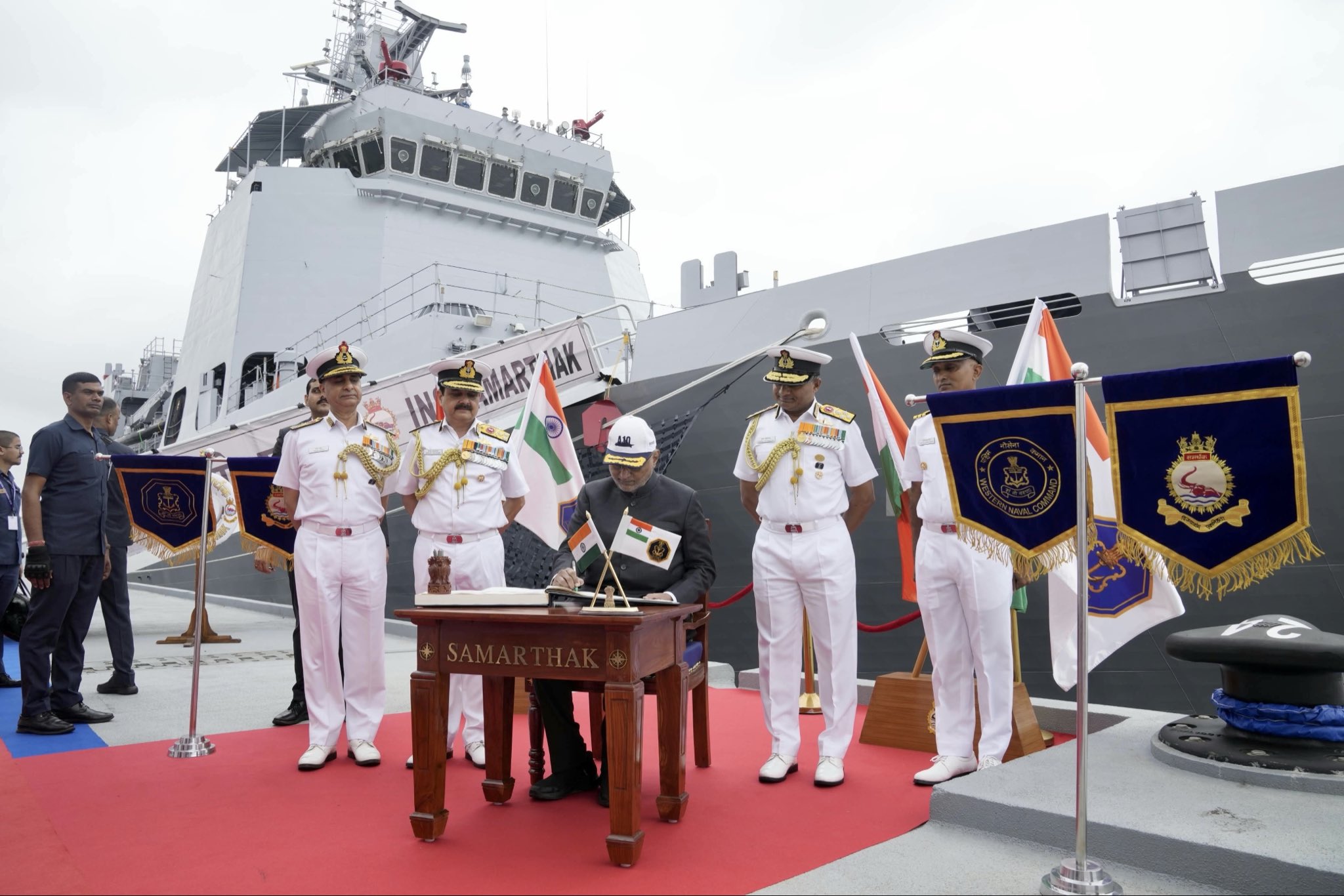 Glimpses from commissioning ceremony of INS Samarthak by Vice President Shri C P Radhakrishnan at Karwar, Karnataka on 16.10.2026