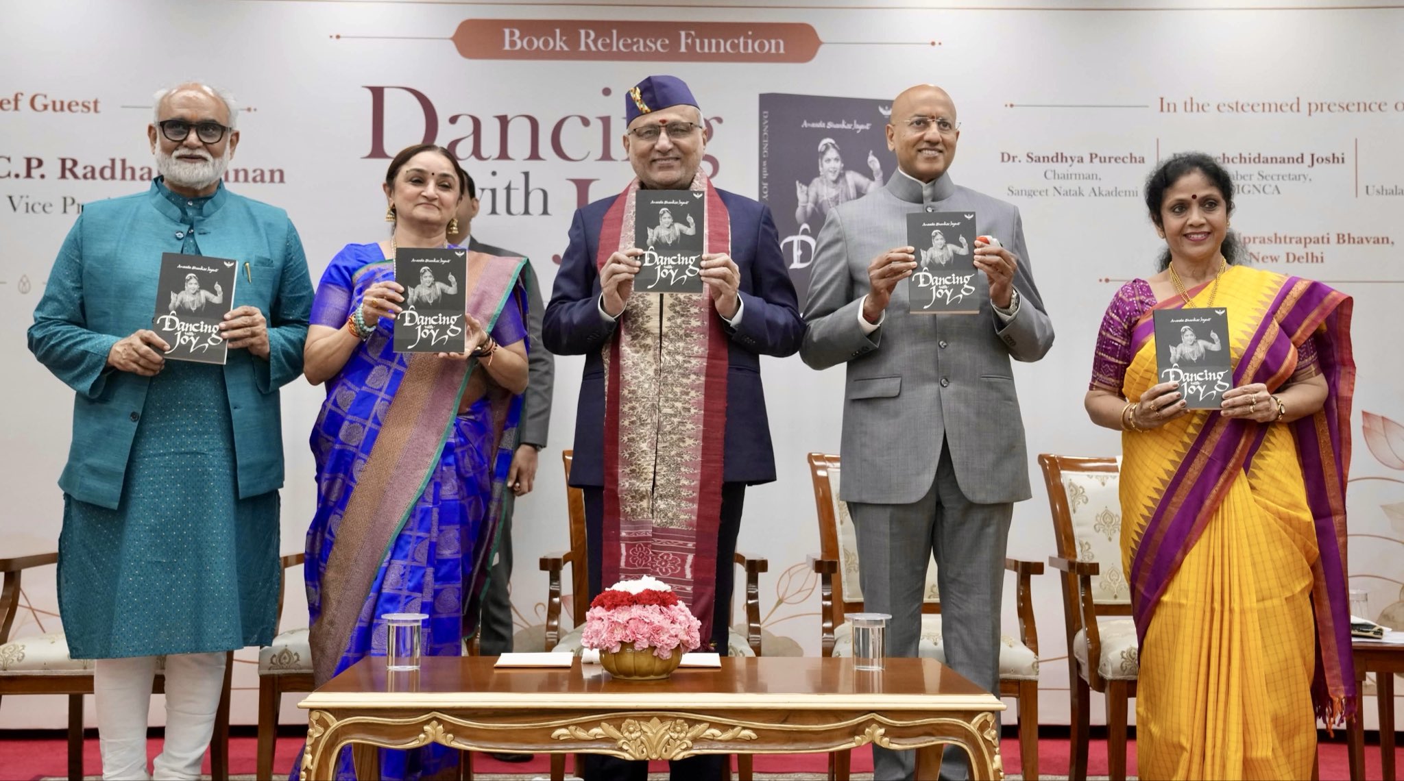Vice-President Shri C. P. Radhakrishnan released the book ‘Dancing with Joy’, an memoir by renowned classical dancer Dr. Ananda Shankar Jayant, at Uprashtrapathi Bhavan on 14.10.2026
