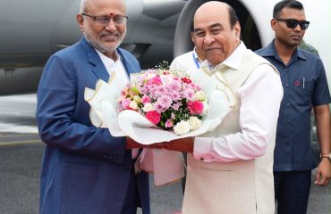 Vice President Shri C. P. Radhakrishnan was warmly received on his arrival at Gaya Ji, Bihar, by Governor of Bihar, Lt. Gen. (Retd.) Syed Ata Hasnain, Chief Minister Shri Samrat Choudhary, Deputy Chief Minister Shri Vijay Kumar Choudhary, Speaker of the Bihar Legislative Assembly Dr. Prem Kumar, and other dignitaries on 11.07.2027