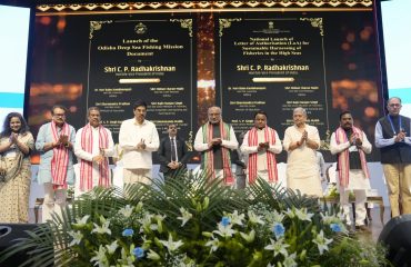 Vice President Shri C. P. Radhakrishnan launched the national programme for issuance of Letters of Authorisation (LoAs) for Sustainable Harnessing of Fisheries in the High Seas at Bhubaneswar on 09.07.2026