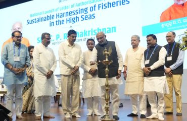 Vice President Shri C. P. Radhakrishnan launched the national programme for issuance of Letters of Authorisation (LoAs) for Sustainable Harnessing of Fisheries in the High Seas at Bhubaneswar on 09.07.2026