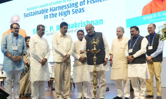 Vice President Shri C. P. Radhakrishnan launched the national programme for issuance of Letters of Authorisation (LoAs) for Sustainable Harnessing of Fisheries in the High Seas at Bhubaneswar on 09.07.2026