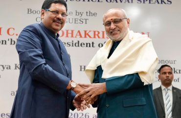 Vice President Shri C. P. Radhakrishnan released the book “The Voice of Justice: Justice Gavai Speaks” at Uprashtrapati Bhavan on 14.07.2026