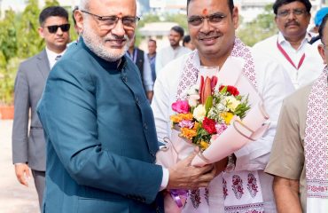 Vice President Shri C. P. Radhakrishnan was warmly welcomed at the Rajasthan Vidhan Sabha, Jaipur, upon his arrival to grace the valedictory session of the Vidhayi Gaurav Yatra, organised as part of the 75th Year celebrations of the Rajasthan Legislative Assembly on 15.07.2026