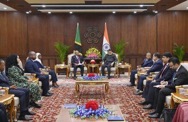 Vice-President Shri C. P. Radhakrishnan held wide-ranging and productive discussions with H.E. Dr. Hussein Ali Mwinyi, President of Zanzibar at the Uprashtrapati Bhawan, New Delhi on 19.07.2026