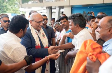 Vice President Shri C. P. Radhakrishnan was accorded a warm welcome upon his arrival at Coimbatore International Airport on 22.07.2026