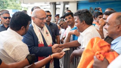 Vice President Shri C. P. Radhakrishnan was accorded a warm welcome upon his arrival at Coimbatore International Airport on 22.07.2026