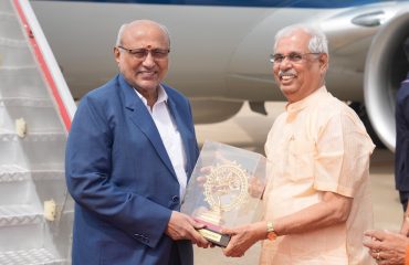 Vice President Shri C. P. Radhakrishnan was accorded a warm welcome upon his arrival at Coimbatore International Airport on 22.07.2026