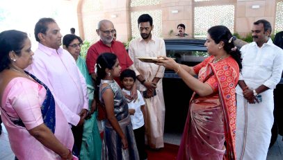 The Vice President of India, Shri C.P. Radhakrishnan at Vice President’s Enclave, in New Delhi on September 12, 2025