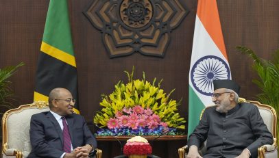 Vice-President Shri C. P. Radhakrishnan held wide-ranging and productive discussions with H.E. Dr. Hussein Ali Mwinyi, President of Zanzibar at the Uprashtrapati Bhawan, New Delhi on 19.07.2026