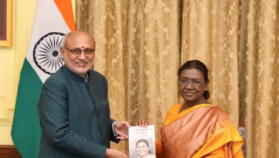 Vice President Shri C. P. Radhakrishnan released five commemorative books marking four years of the Presidency of Hon’ble President Smt. Droupadi Murmu at Rashtrapati Bhavan on 28.07.2026