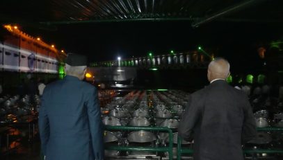 Vice President Shri C. P. Radhakrishnan witnessed the Light and Sound Show at the National Memorial Cellular Jail on 08.08.2026
