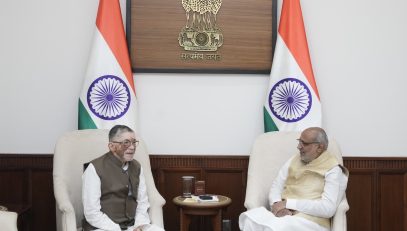 Governor of Jharkhand, Shri Santosh Kumar Gangwar called on Vice President Shri C. P. Radhakrishnan at Parliament House on 03.08.2026