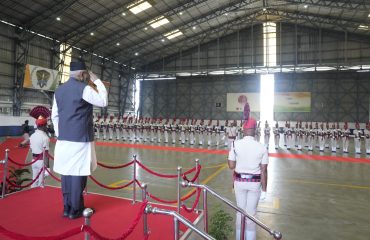 Vice-President Shri C. P. Radhakrishnan was accorded a ceremonial Guard of Honour at INS Utkrosh, Sri Vijaya Puram, upon his arrival in the Andaman and Nicobar Islands on 8 August 2026​
