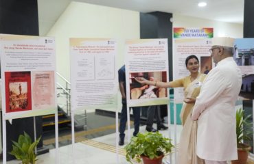 Vice President Shri C. P. Radhakrishnan visited the ‘Har Ghar Tiranga’ Exhibition during the State Function at the DBRAIT Auditorium, in Sri Vijaya Puram, Andaman & Nicobar Islands on 09.08.2026