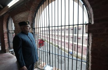 Vice President Shri C. P. Radhakrishnan visited the Cellular Jail in Andaman & Nicobar and paid homage to the freedom fighters on 08.08.2026