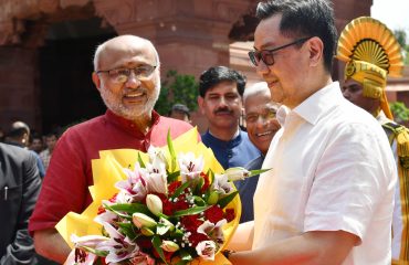 The Vice President of India, Shri C.P. Radhakrishnan meeting with the Floor Leaders at Parliament House, in New Delhi on September 12, 2025.