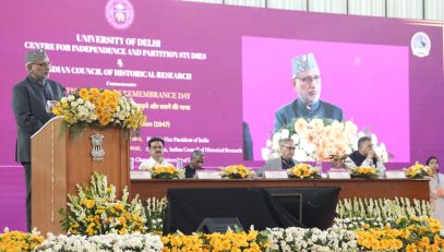 Vice-President Shri C. P. Radhakrishnan addressed a National Seminar on the occasion of Partition Horrors Remembrance Day, organised by the Centre for Independence and Partition Studies, University of Delhi, in association with the Indian Council of Historical Research (ICHR) on 14.08.2026