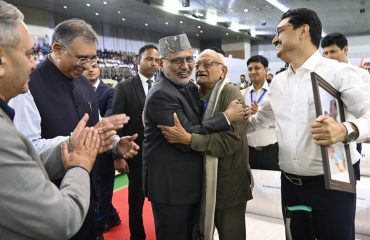 Vice-President Shri C. P. Radhakrishnan felicitated the Partition survivors in recognition of their courage, resilience and contribution to preserving the memories and lived experiences of Partition on the occasion of Partition Horrors Remembrance Day in University of Delhi on 14.08.2026
