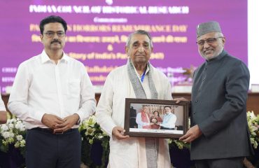 Vice-President Shri C. P. Radhakrishnan felicitated the Partition survivors in recognition of their courage, resilience and contribution to preserving the memories and lived experiences of Partition on the occasion of Partition Horrors Remembrance Day in University of Delhi on 14.08.2026