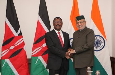 Vice President of India & Chairman, Rajya Sabha, Shri C. P. Radhakrishnan met Rt. Hon. (Dr.) Moses Wetang’ula, Speaker of the National Assembly of Kenya at Parliament House on 13.08.2026