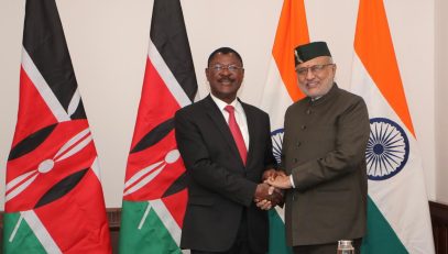 Vice President of India & Chairman, Rajya Sabha, Shri C. P. Radhakrishnan met Rt. Hon. (Dr.) Moses Wetang’ula, Speaker of the National Assembly of Kenya at Parliament House on 13.08.2026