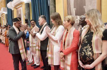 Vice President Shri C. P. Radhakrishnan attended the State Reception hosted by Hon'ble President, Smt Droupadi Murmu on the occasion of 80th Independence Day at Rashtrapati Bhavan (15.08.2026)