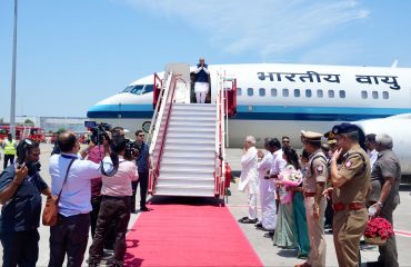 Vice President Shri C. P. Radhakrishnan was accorded a warm welcome, by Governor of Tamil Nadu, Thiru Rajendra Vishwanath Arlekar; Union Minister of State Dr. L. Murugan; Minister in the Government of Tamil Nadu, Thiru Rajmohan, and other dignitaries, upon his arrival at Chennai International Airport on 16.08.2026.