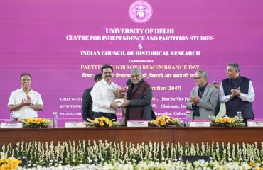 Vice-President Shri C. P. Radhakrishnan addressed a National Seminar on the occasion of Partition Horrors Remembrance Day, organised by the Centre for Independence and Partition Studies, University of Delhi, in association with the Indian Council of Historical Research (ICHR) on 14.08.2026