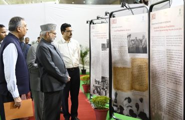 Vice-President Shri C. P. Radhakrishnan witnessed an exhibition organised by the ICHR and the University of Delhi on the occasion of Partition Horrors Remembrance Day on 14.08.2026