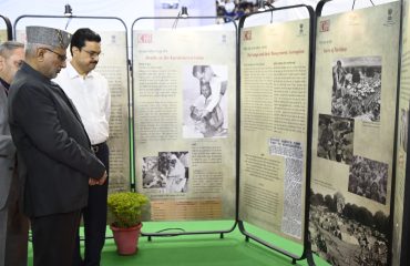 Vice-President Shri C. P. Radhakrishnan witnessed an exhibition organised by the ICHR and the University of Delhi on the occasion of Partition Horrors Remembrance Day on 14.08.2026