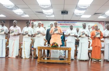 Vice President Shri C. P. Radhakrishnan released ‘Echoes of a Nationalist Mind’, a compilation of the thoughts and writings of late Shri R. Ramagopalan, Founder of Hindu Munnani in Chennai on 16.08.2026