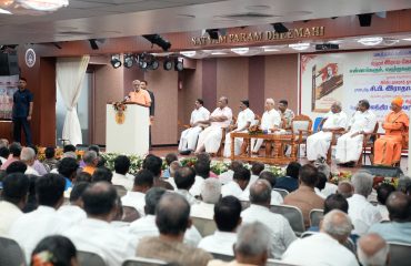 Vice President Shri C. P. Radhakrishnan released ‘Echoes of a Nationalist Mind’, a compilation of the thoughts and writings of late Shri R. Ramagopalan, Founder of Hindu Munnani in Chennai on 16.08.2026