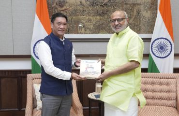 Chief Minister of Arunachal Pradesh, Shri Pema Khandu, called on Vice President Shri C. P. Radhakrishnan at Uprashtrapati Bhavan on 18.08.2026