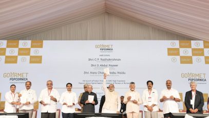 Vice President Shri C. P. Radhakrishnan launched India’s first non-GMO, high-expansion popcorn maize hybrid seed, developed by Gourmet Popcornica, at Musunuru in Andhra Pradesh on 24.08.2026