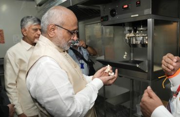 Vice President Shri C. P. Radhakrishnan visited the Gourmet Popcornica factory and cold storage facility at Musunuru, Andhra Pradesh on 24.08.2026