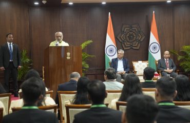 Vice President Shri C. P. Radhakrishnan addressed the Officer Trainees of the 2026 Batch of Indian Statistical Service (ISS) at Uprashtrapati Bhavan on 18.08.2026