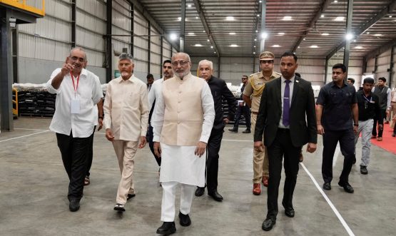 Vice President Shri C. P. Radhakrishnan visited the Gourmet Popcornica factory and cold storage facility at Musunuru, Andhra Pradesh on 24.08.2026