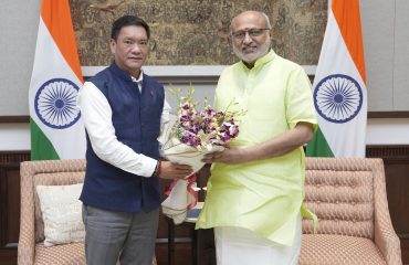 Chief Minister of Arunachal Pradesh, Shri Pema Khandu, called on Vice President Shri C. P. Radhakrishnan at Uprashtrapati Bhavan on 18.08.2026