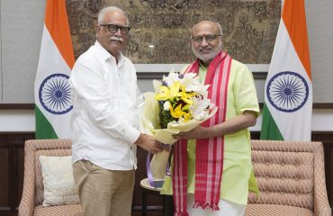Governor of Goa, Shri Pusapati Ashok Gajapathi Raju, called on Vice President Shri C. P. Radhakrishnan at Uprashtrapati Bhavan on 18.08.2026