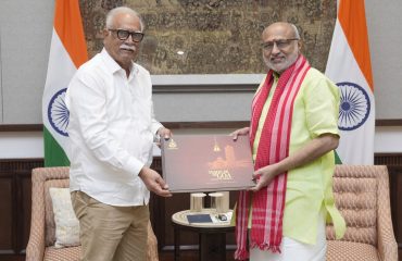 Governor of Goa, Shri Pusapati Ashok Gajapathi Raju, called on Vice President Shri C. P. Radhakrishnan at Uprashtrapati Bhavan on 18.08.2026