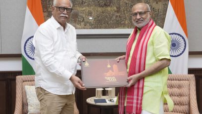 Governor of Goa, Shri Pusapati Ashok Gajapathi Raju, called on Vice President Shri C. P. Radhakrishnan at Uprashtrapati Bhavan on 18.08.2026