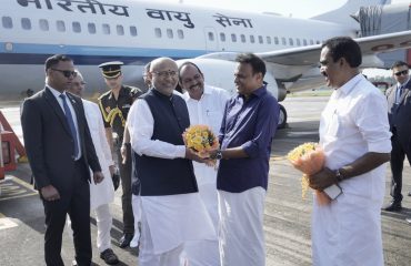 Vice President Shri C. P. Radhakrishnan arrived at Cochin International Airport on 30.08.2026 and was warmly received by Shri Rajendra Vishwanath Arlekar, Hon’ble Governor of Keralam, Shri Roji M. John, Hon’ble Minister of Higher Education, Government of Keralam and other dignitaries