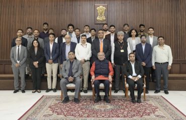 Vice President Shri C. P. Radhakrishnan launched ‘Gnani Artha’, comprising Evon 3.3, a large language model, and Plexus, a platform connecting AI intelligence with real-world work and institutions, developed by GNANI AI, at Uprashtrapati Bhavan, New Delhi on 28.8.2026
