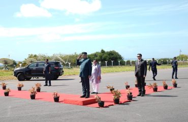 Vice President Shri C. P. Radhakrishnan arrived in Agatti, Lakshadweep, on his maiden visit to the islands and was warmly received by Administrator Shri Praful K. Patel with a Guard of Honour on 31.08.2026
