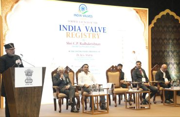 Vice President Shri C. P. Radhakrishnan launched the India Valve Registry during the India Valves 2026 conference in Chennai on 05.09.2026