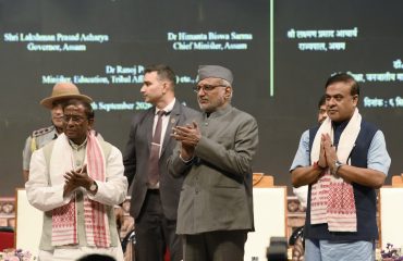 Vice-President Shri C. P. Radhakrishnan graced the Golden Jubilee celebrations of Geetanagar College, formerly known as Kanya Mahavidyalaya, in Guwahati on 06.09.2026. He also inaugurated the college’s new academic building.